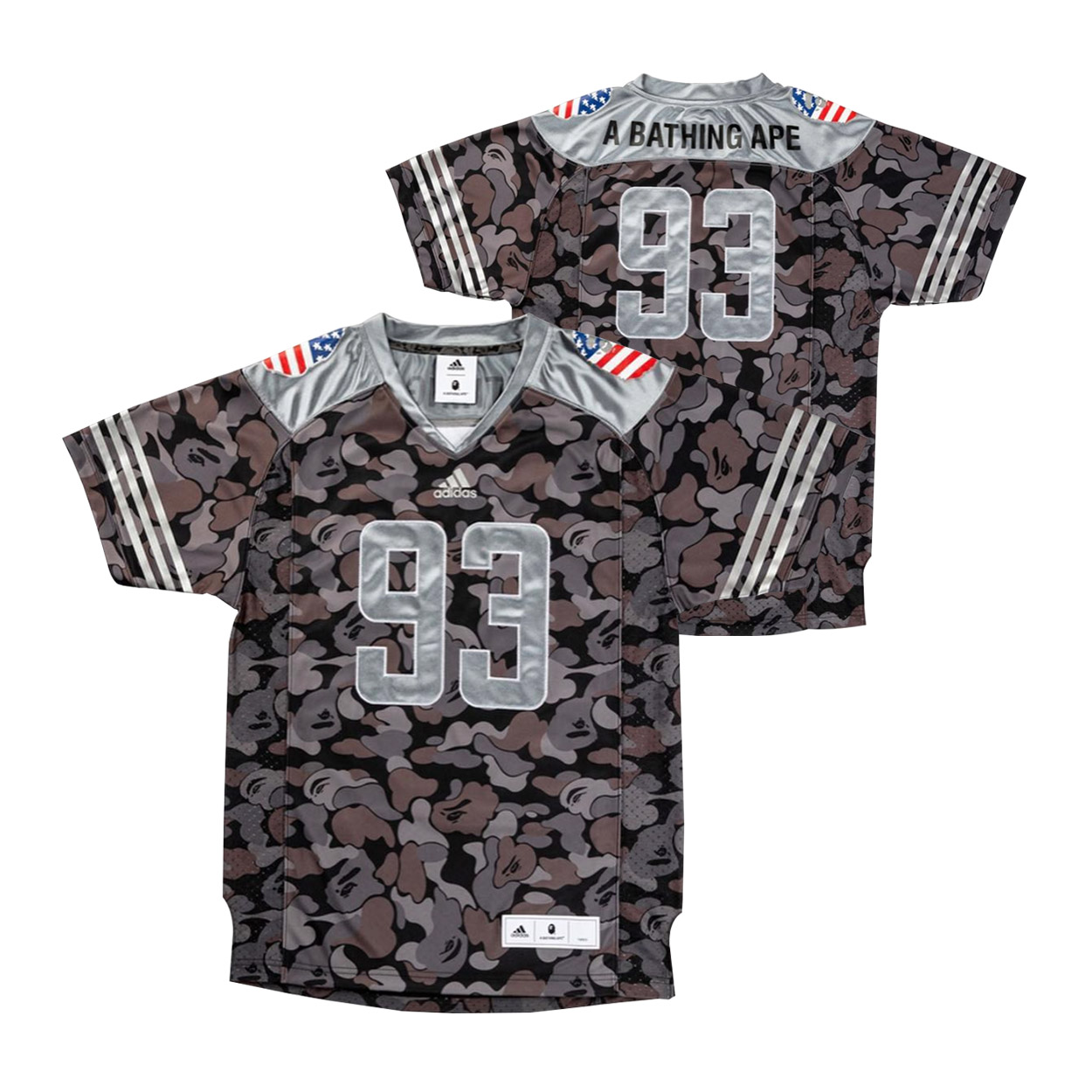 Bape x adidas store football jersey